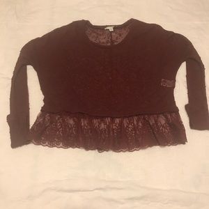 NWOT American Eagle Slouchy Sheer Lace Sweater
